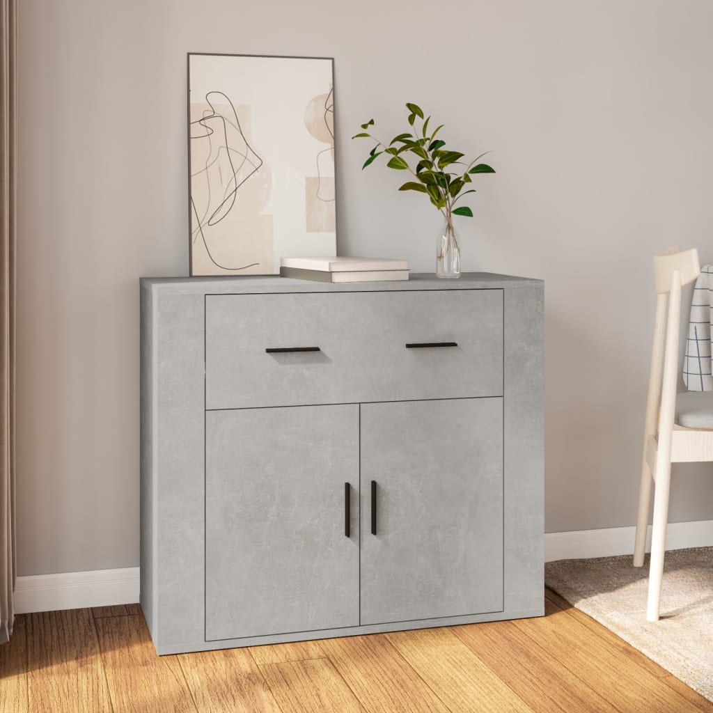 vidaXL Komoda betónovo sivá 80x33x70 cm spracované drevo