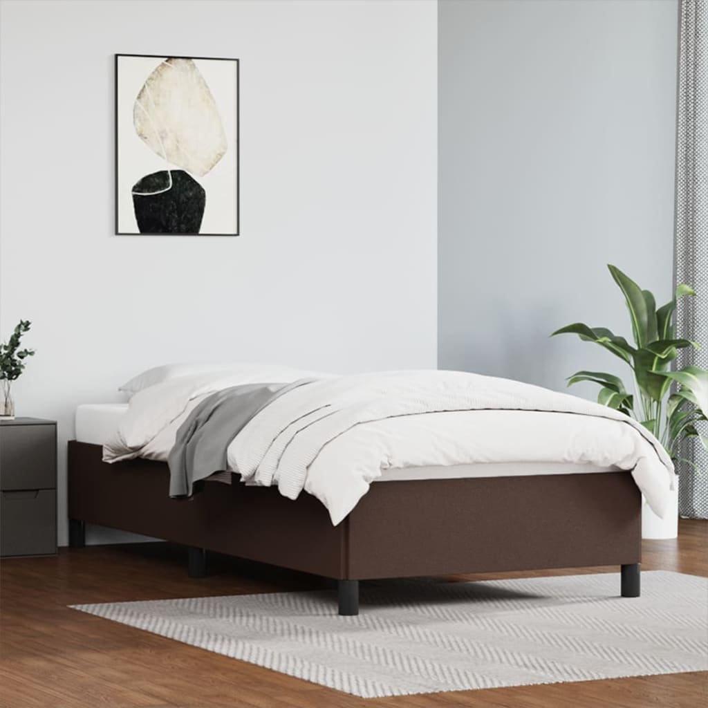 vidaXL Posteľný rám hnedý 80x200 cm umelá koža