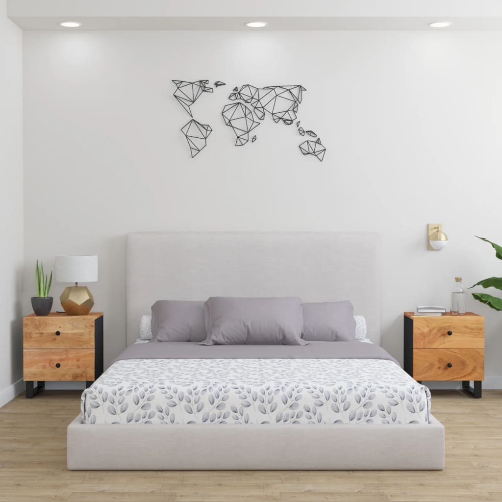 vidaXL Nočné stolíky 2 ks 40x33x46 cm akáciový masív