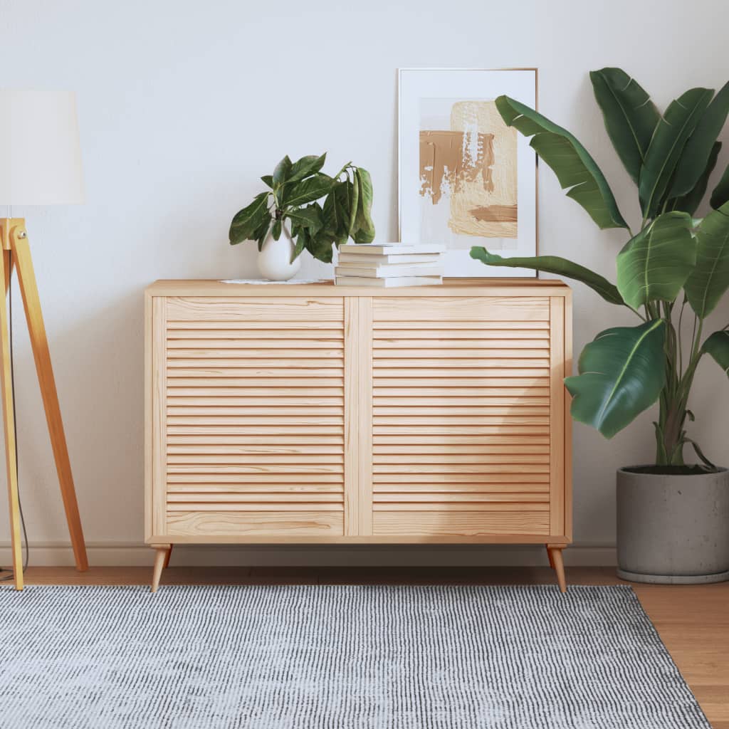 vidaXL Lamelové dvierka na skrinku 2 ks 69x59,4 cm, borovicový masív