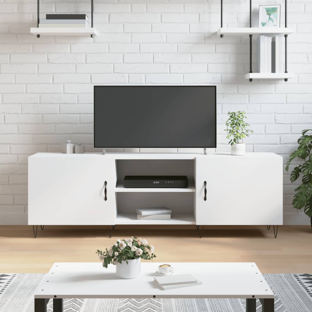 vidaXL TV skrinka biela 150x30x50 cm kompozitné drevo