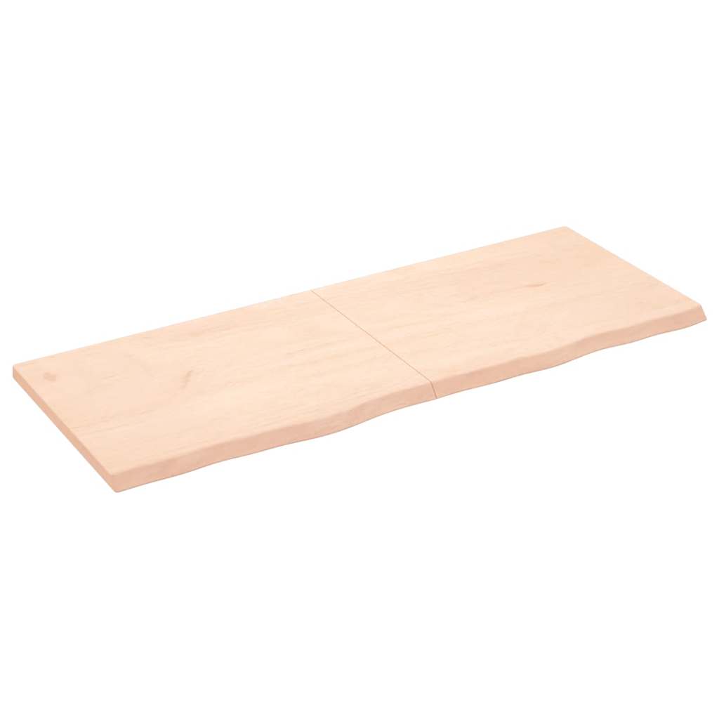 vidaXL Nástenná polica 160x60x(2-4) cm neošetrený dubový masív