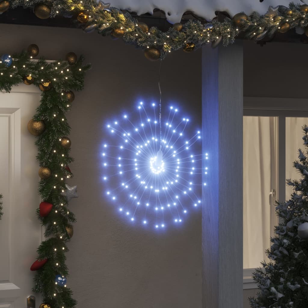 vidaXL Vianočná svietiaca hviezda 140 LED 8 ks studené biele 17 cm