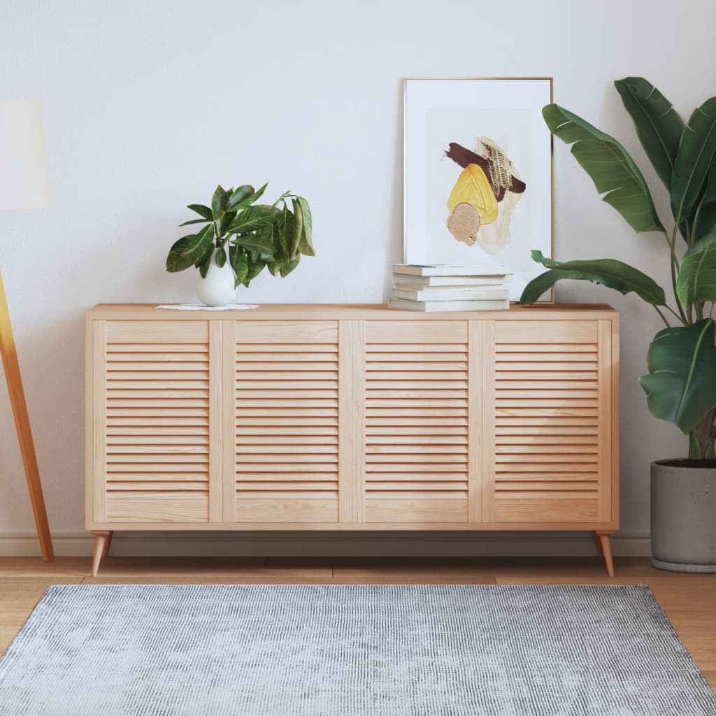 vidaXL Lamelové dvierka na skrinku 4 ks 61,5x39,4 cm, borovicový masív