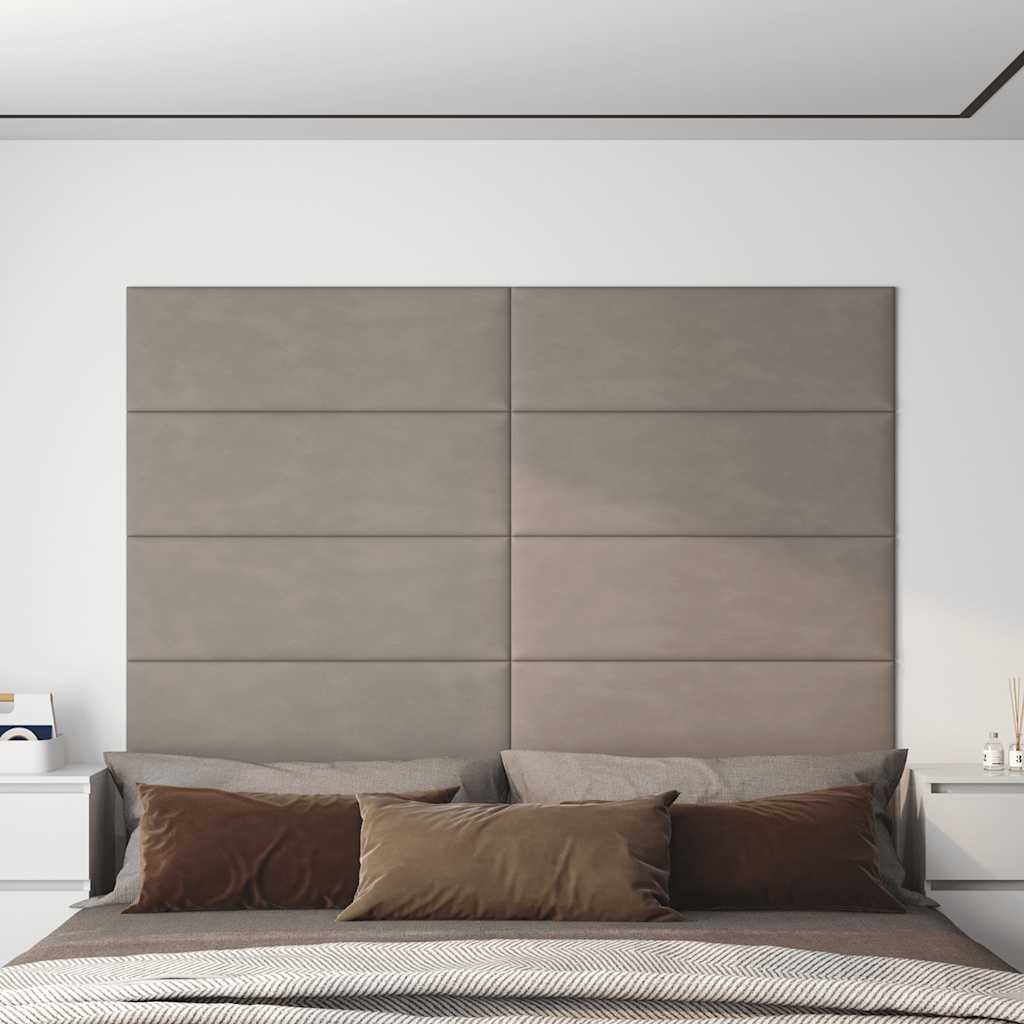 vidaXL Nástenné panely 12 ks bledosivé 90x30 cm zamat 3,24 m²