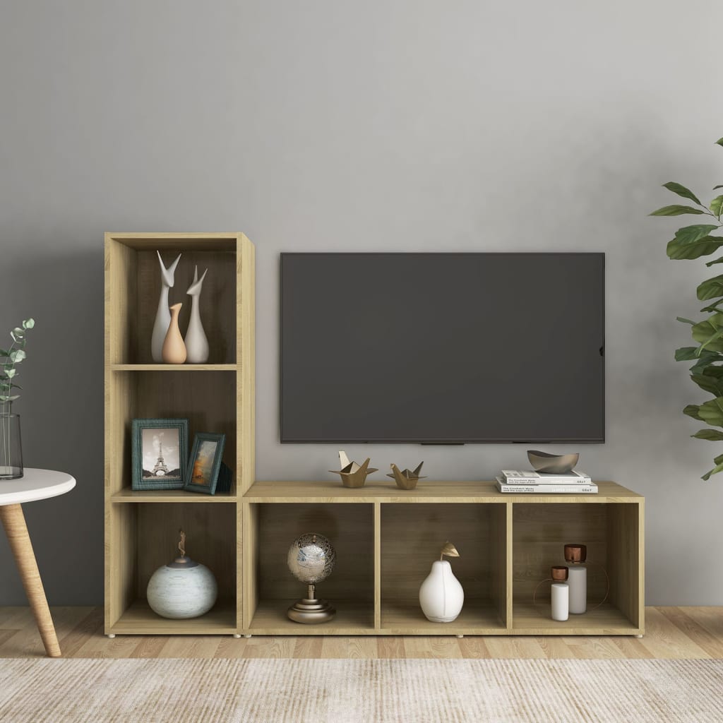 vidaXL TV skrinky 2 ks, dub sonoma 107x35x37 cm, kompozitné drevo