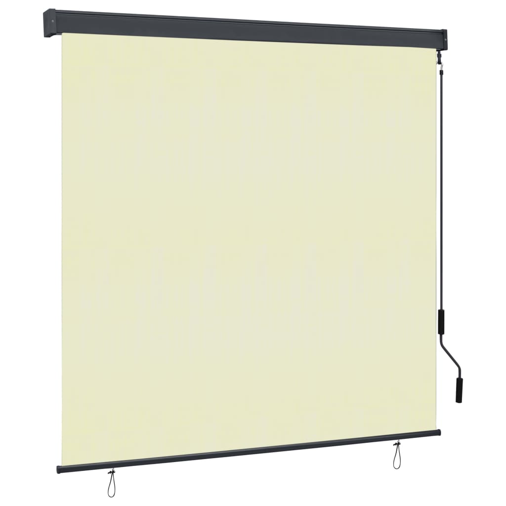 vidaXL Vonkajšia zatemňovacia roleta 160x250 cm krémová