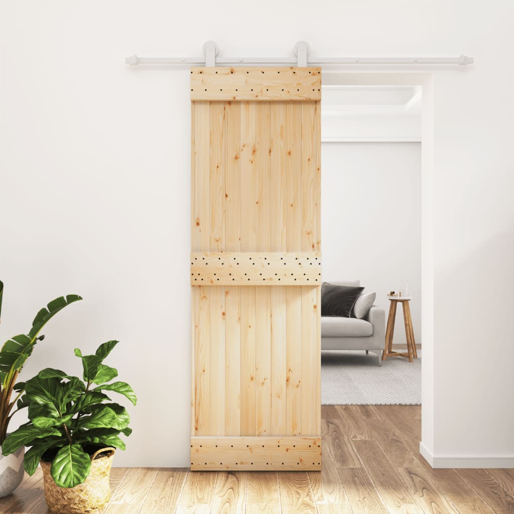 vidaXL Posuvné dvere so sadou kovania 70x210 cm borovicový masív