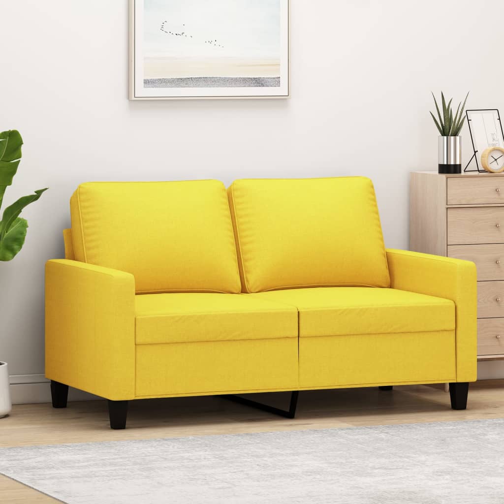 vidaXL 3-miestna pohovka bledožltá 120 cm látka