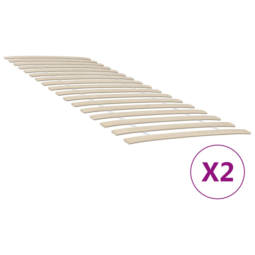vidaXL Lamelové rošty so 34 lamelami 2 ks 70x200 cm