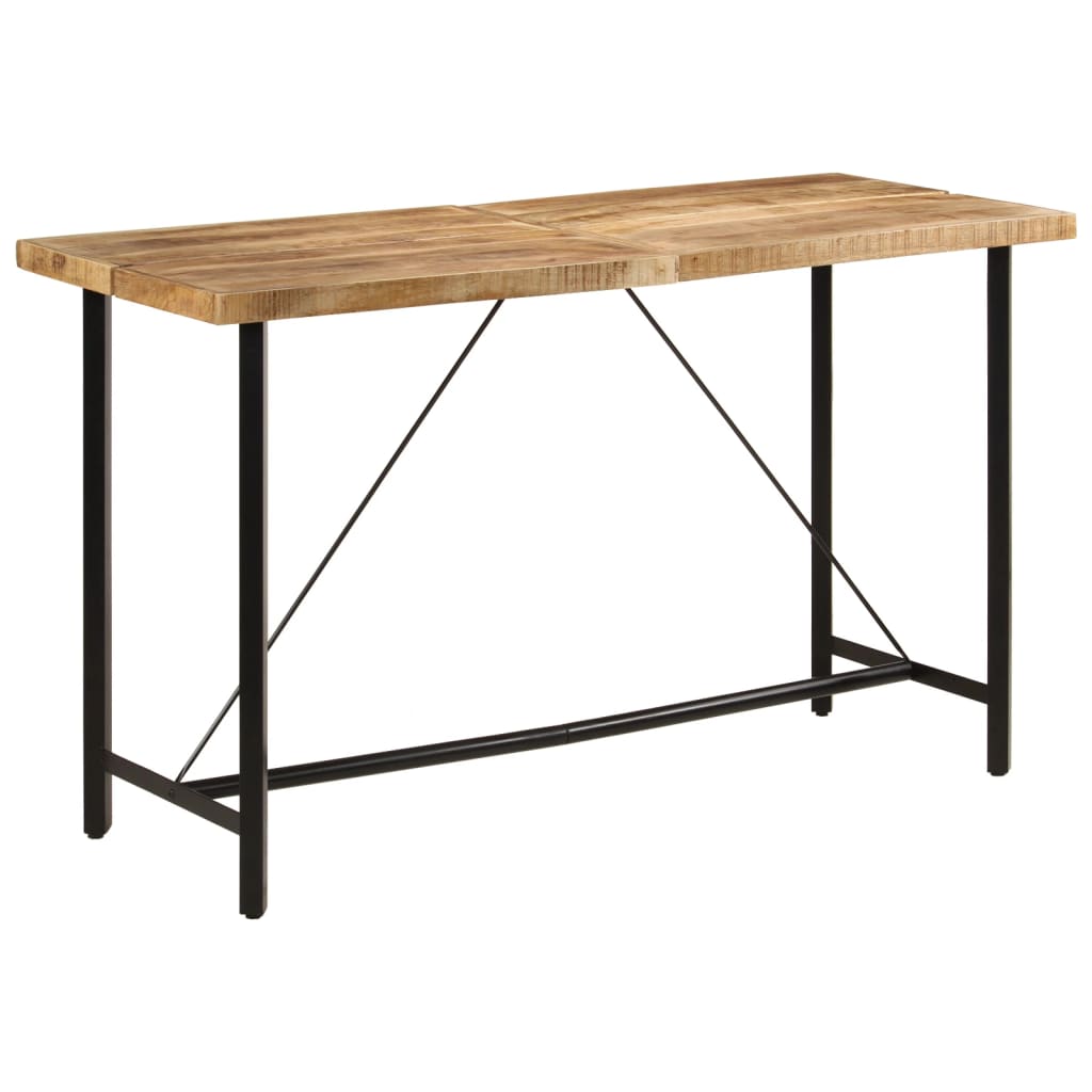 vidaXL Barový stôl 180x70x107 cm masívne mangové drevo a železo