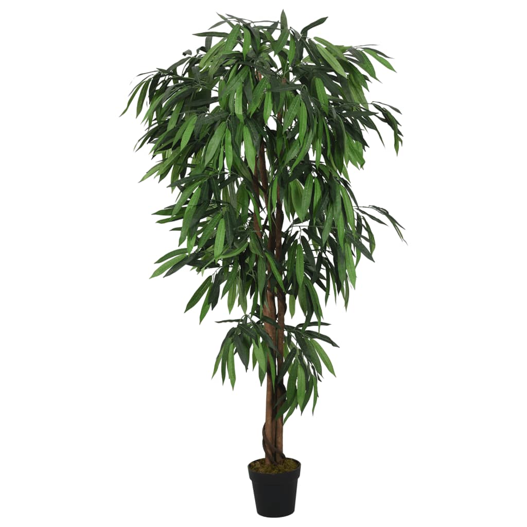 vidaXL Umelý mangový strom 900 listov 180 cm zelený