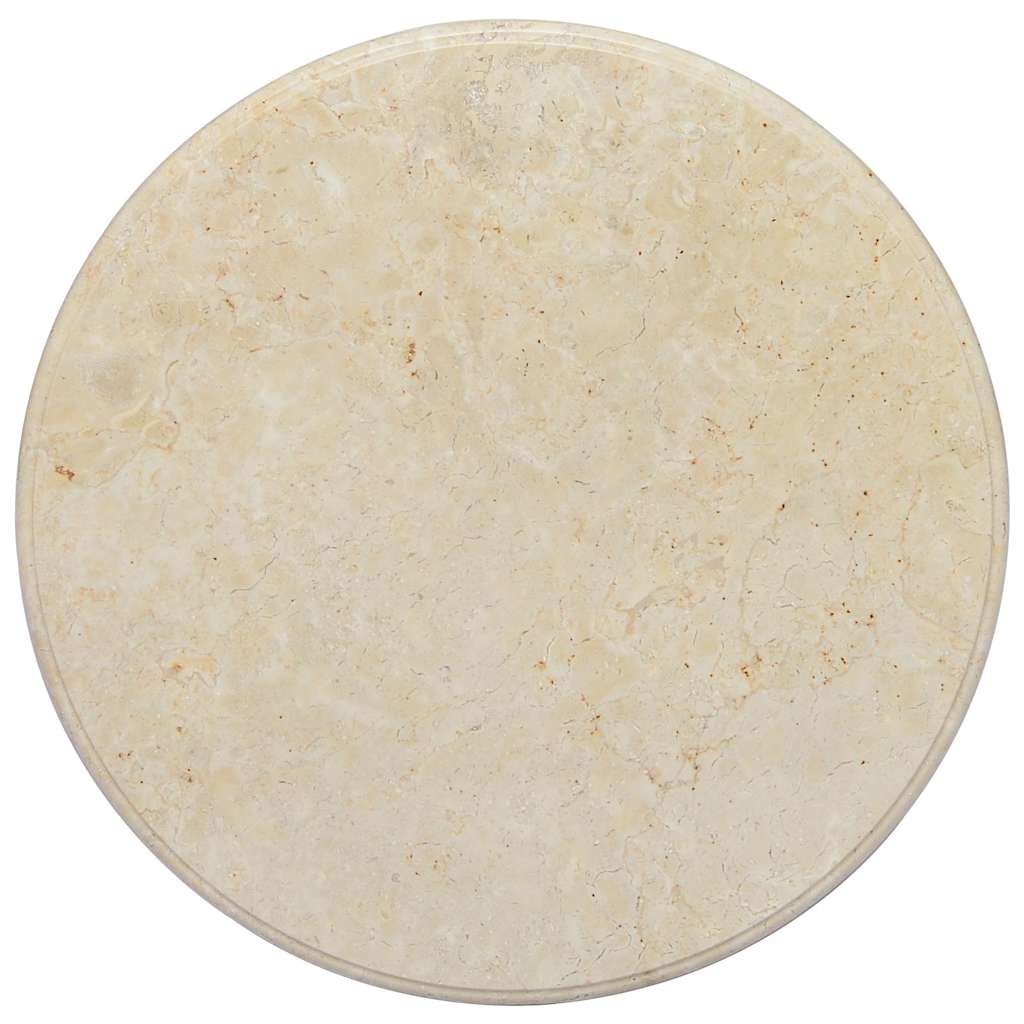vidaXL Stolová doska krémová Ø60x2,5 cm mramor