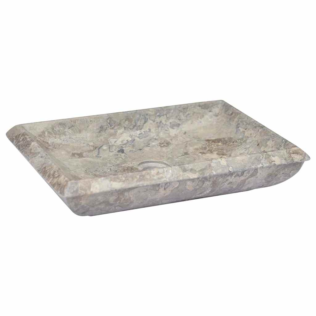 vidaXL Umývadlo sivé 50x35x10 cm mramor