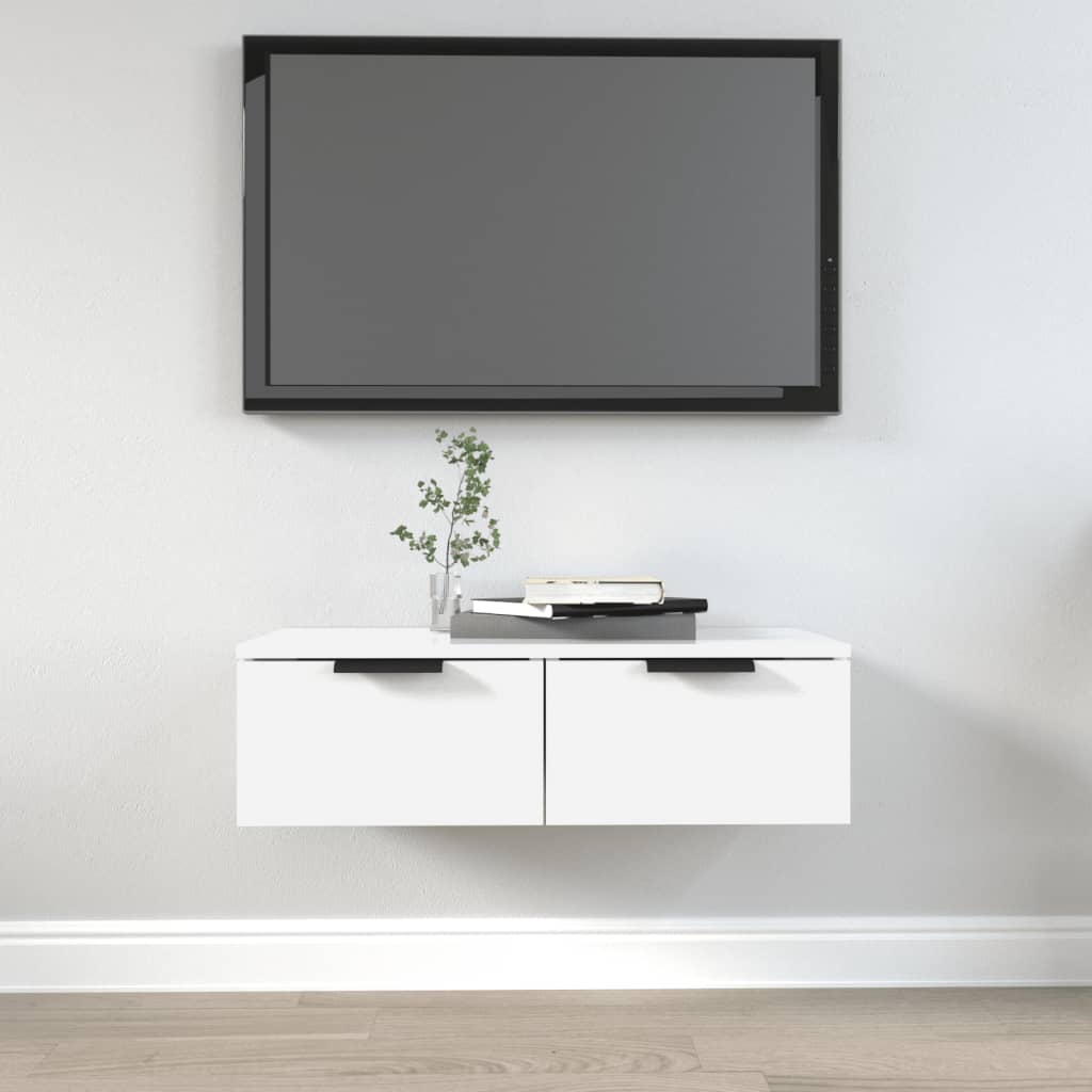 vidaXL Nástenná skrinka biela 68x30x20 cm spracované drevo