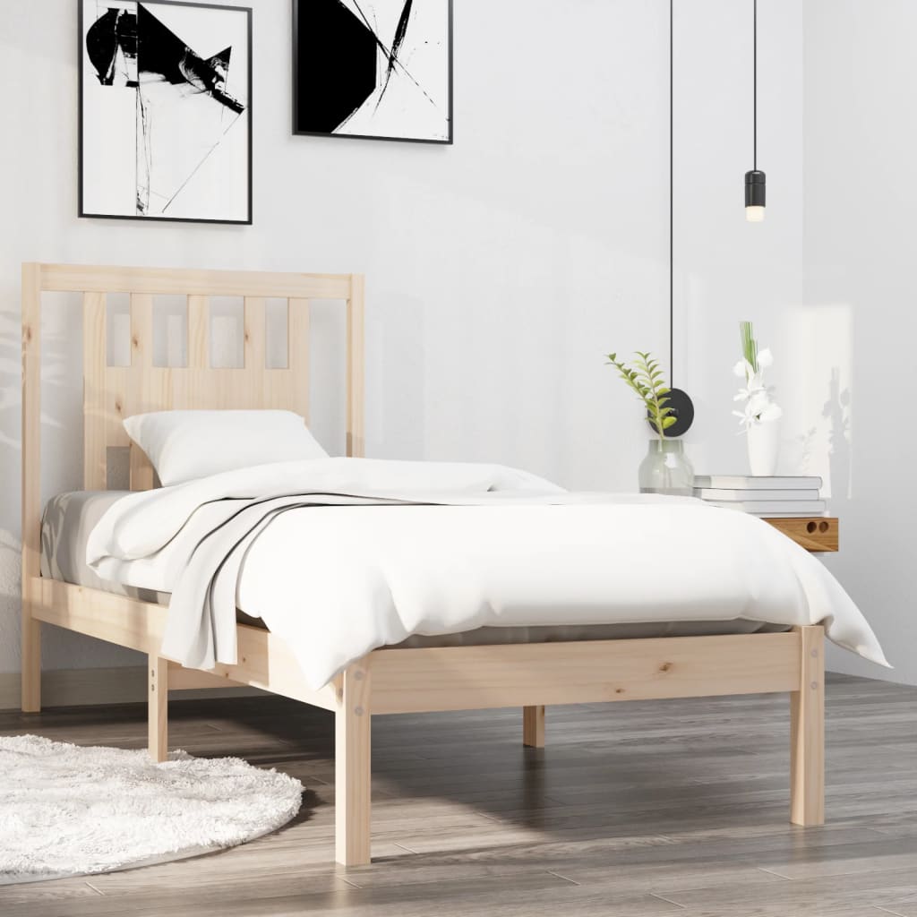 vidaXL Posteľný rám, drevený masív 90x190 cm, jednolôžko
