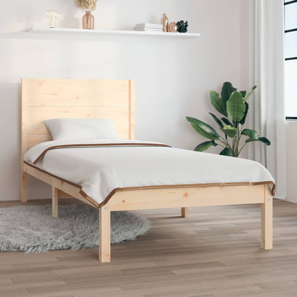 vidaXL Posteľný rám, drevený masív 90x190 cm, jednolôžko