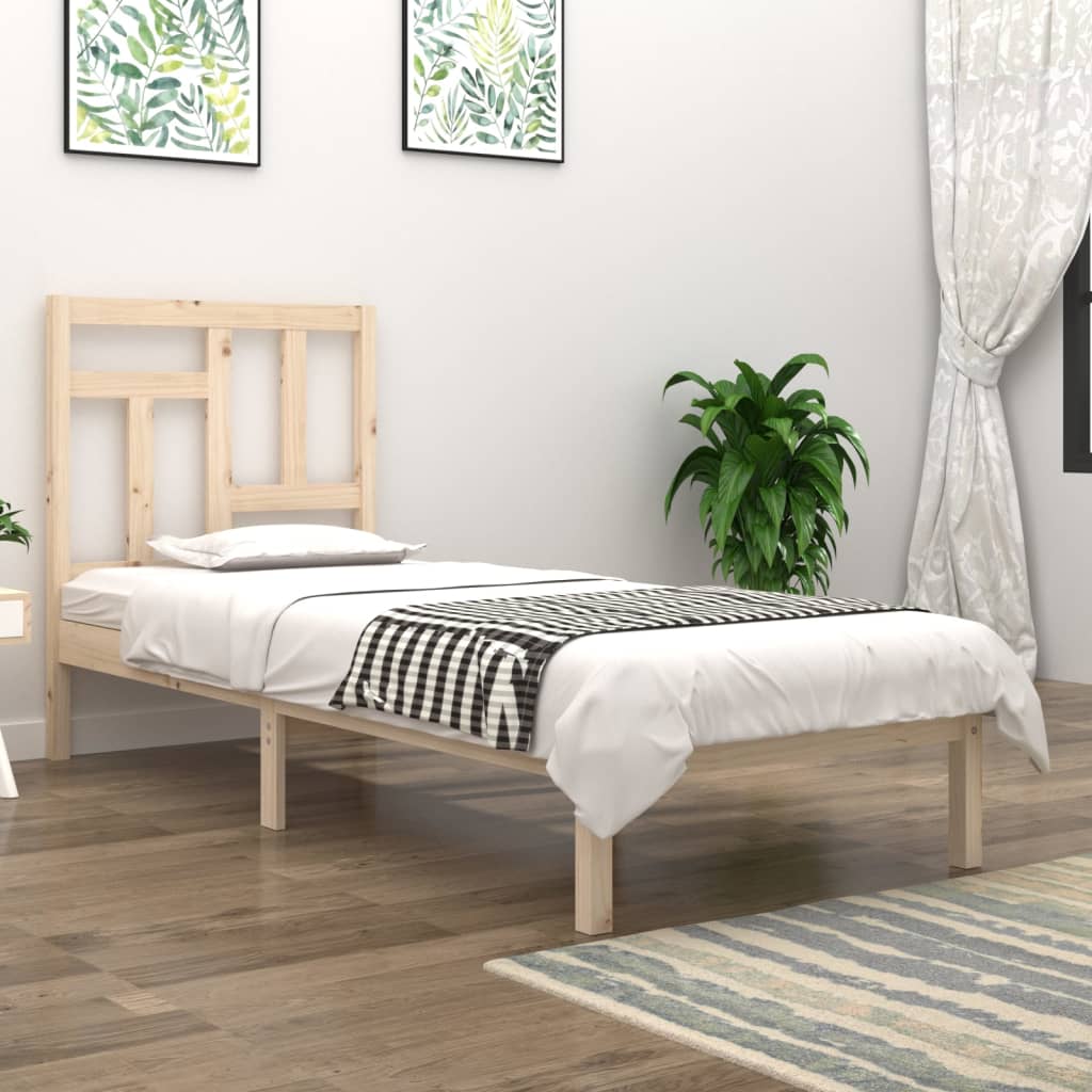 vidaXL Posteľ bez matraca 90x190 cm masívna borovica