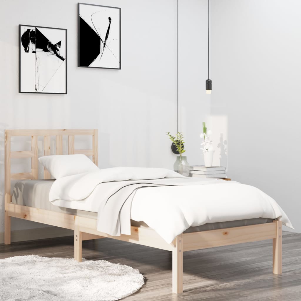 vidaXL Posteľný rám, drevený masív 90x190 cm, jednolôžko
