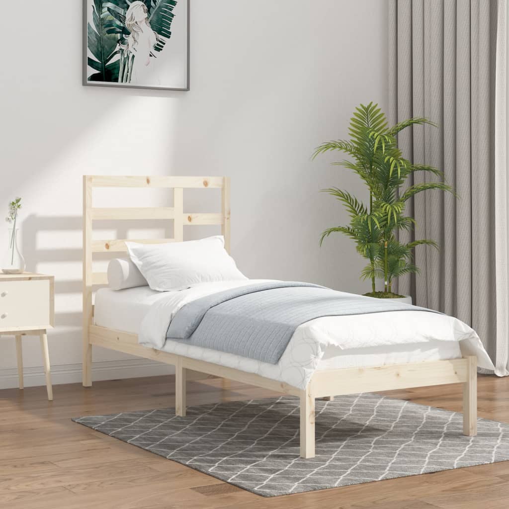 vidaXL Posteľný rám, drevený masív 90x190 cm, jednolôžko