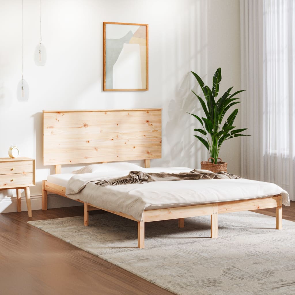 vidaXL Posteľ bez matraca 140x190 cm borovicový masív