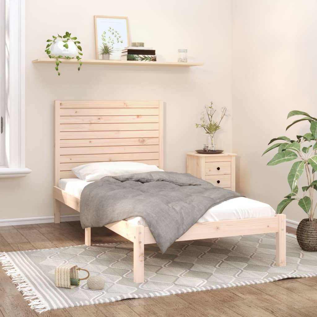 vidaXL Posteľný rám masívne drevo 90x200 cm