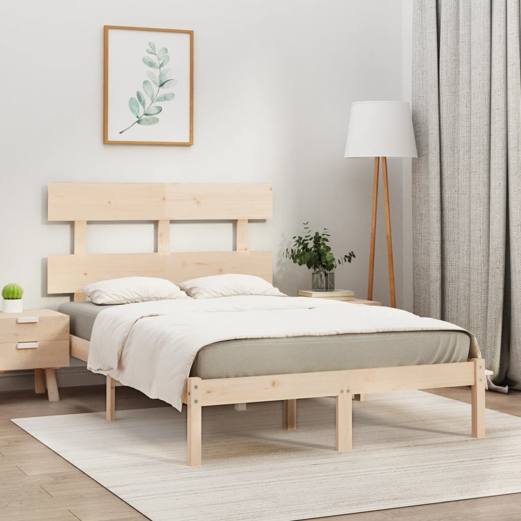 vidaXL Posteľný rám borovicový masív 140x190 cm