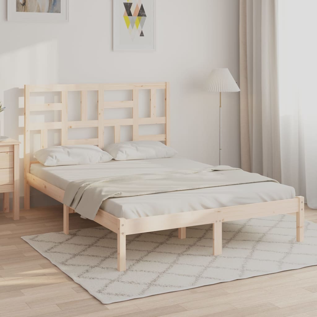 vidaXL Posteľný rám borovicový masív 140x190 cm