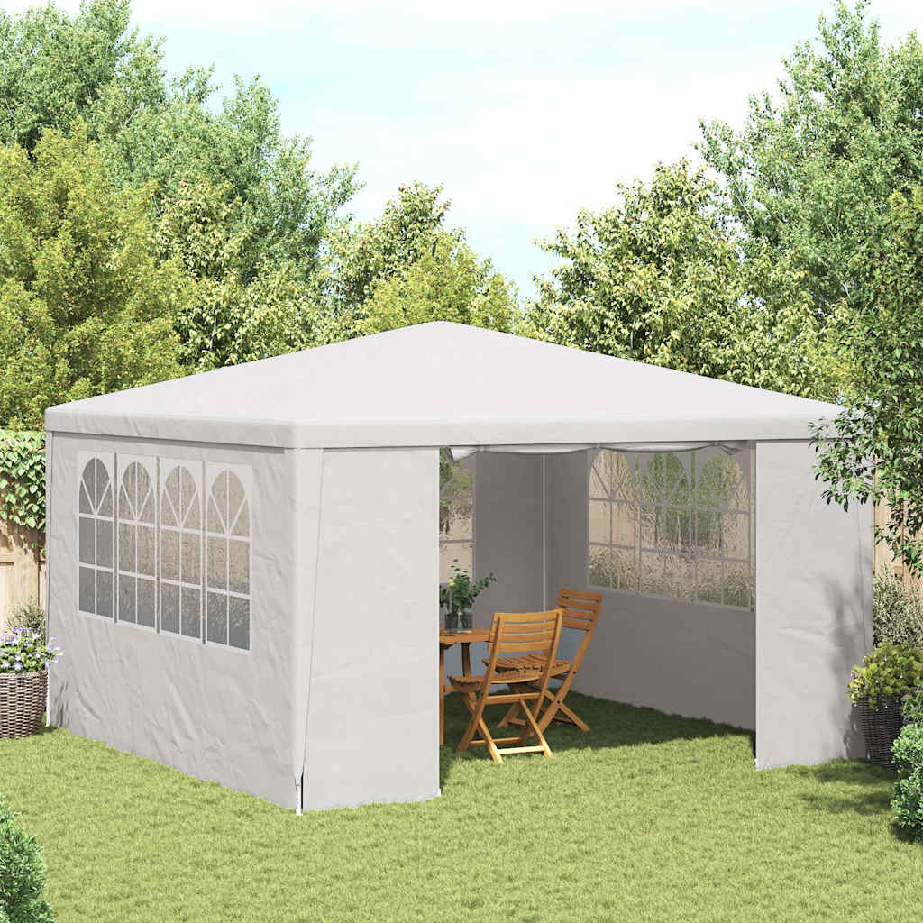vidaXL Profesionálny párty stan+bočné steny 4x4 m, biely 90 g/m²