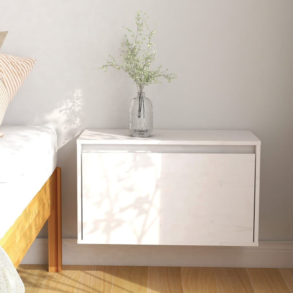 vidaXL Nástenné skrinky biele 60x30x35 cm masívne borovicové drevo