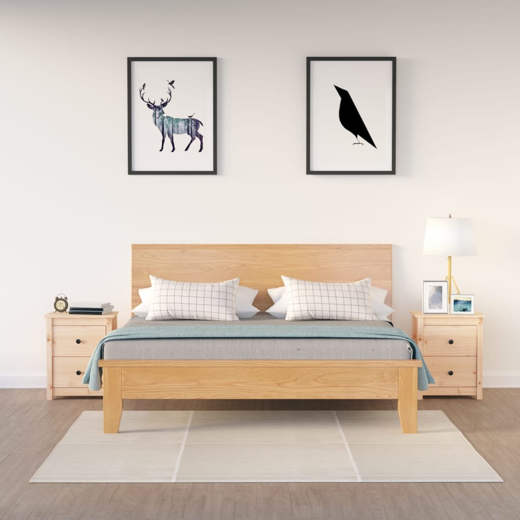 vidaXL Nočné stolíky 2 ks 50x35x61,5 cm masívne borovicové drevo