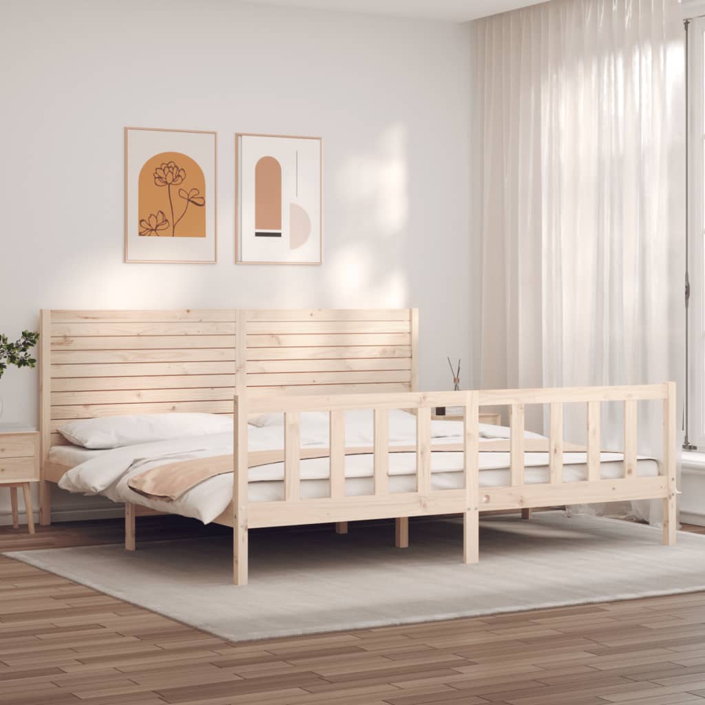 vidaXL Posteľ bez matraca 200x200 cm masívna borovica