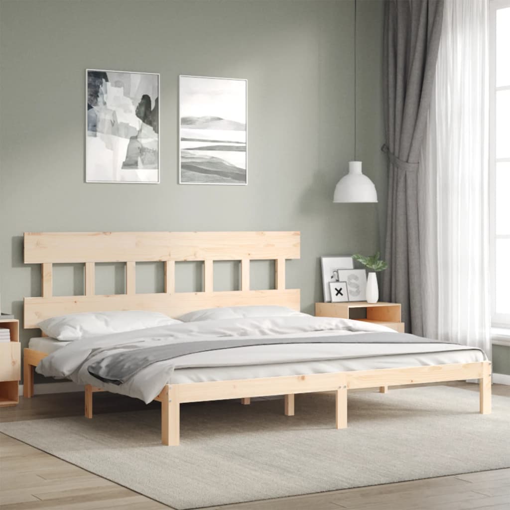 vidaXL Posteľ bez matraca 200x200 cm masívna borovica