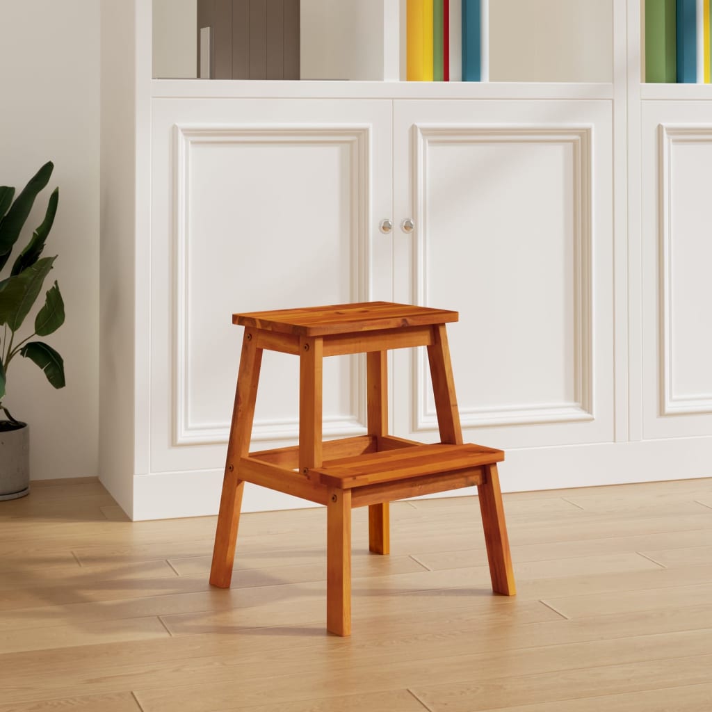 vidaXL 2 stupňová stolička 40x38x50 cm masívne akáciové drevo