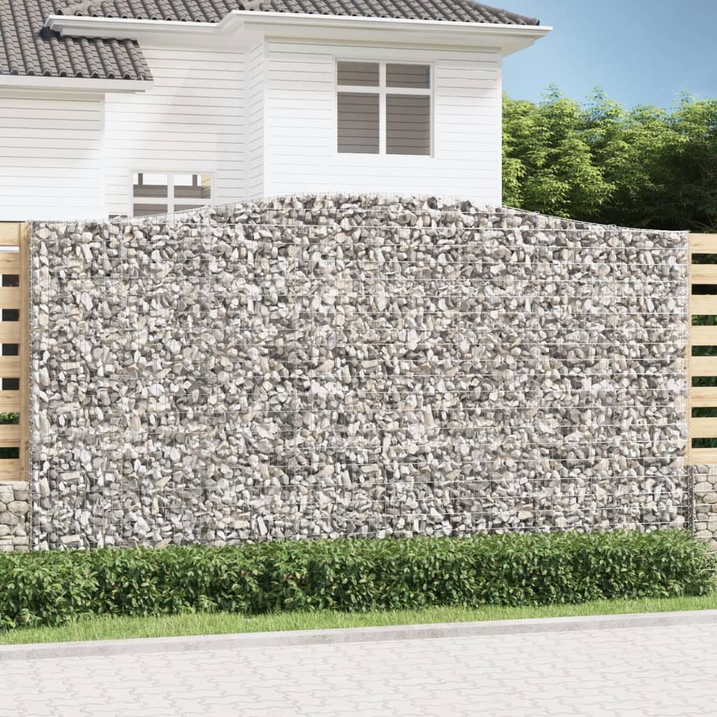 vidaXL Oblúkový gabionový kôš 10ks 400x50x220/240cm pozinkované železo