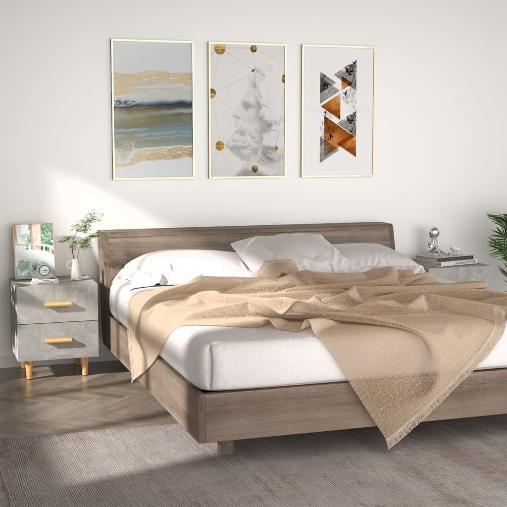 vidaXL Nočné stolíky 2 ks betónové sivé 40x35x47,5 cm
