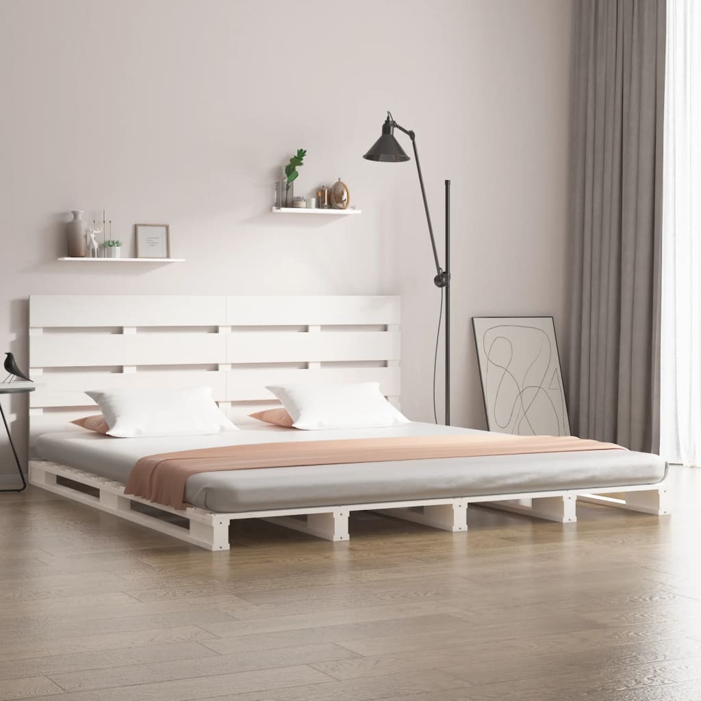 vidaXL Posteľ bez matraca biela 140x200 cm masívna borovica