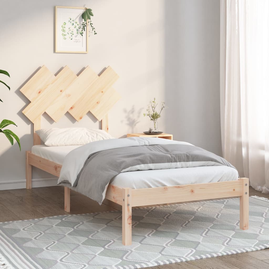 vidaXL Posteľný rám 90x190 cm jednolôžko masívne drevo