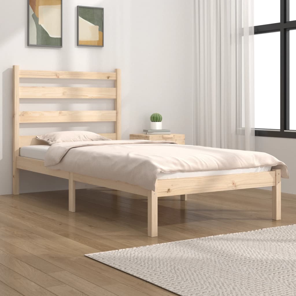 vidaXL Posteľný rám, borovicový masív 90x190 cm, jednolôžko