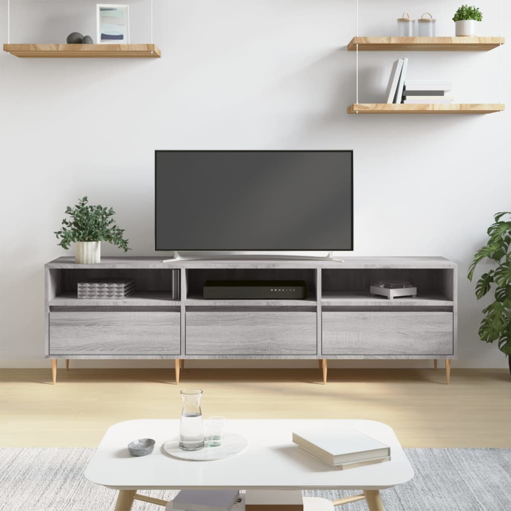 vidaXL TV skrinka sivý dub sonoma 150x30x44,5 cm kompozitné drevo