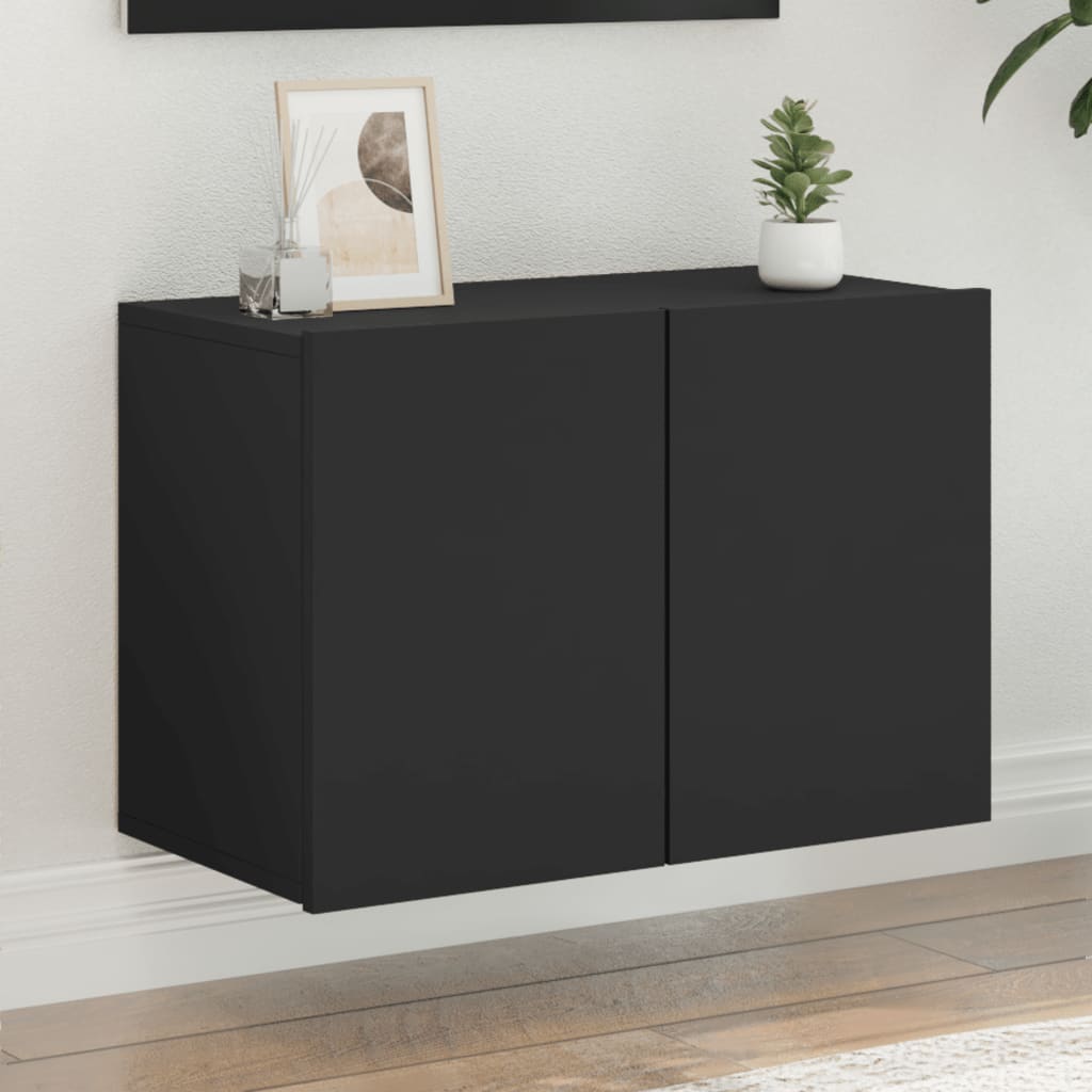 vidaXL TV skrinka nástenná čierna 60x30x41 cm