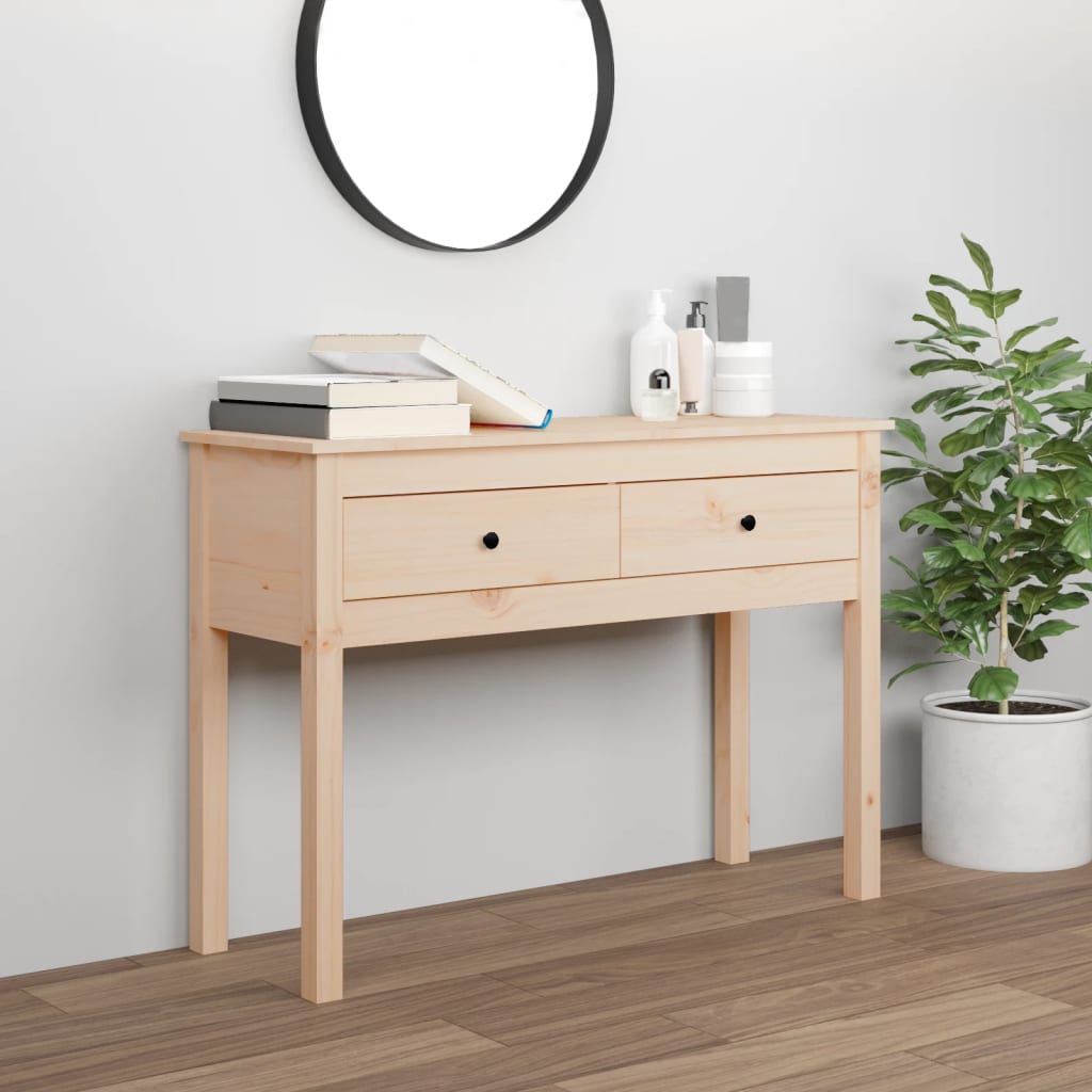 vidaXL Konzolový stolík 100x35x75 cm masívne borovicové drevo