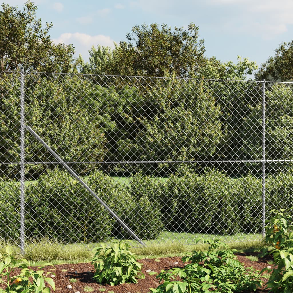vidaXL Drôtený plot strieborný 1,6x10 m