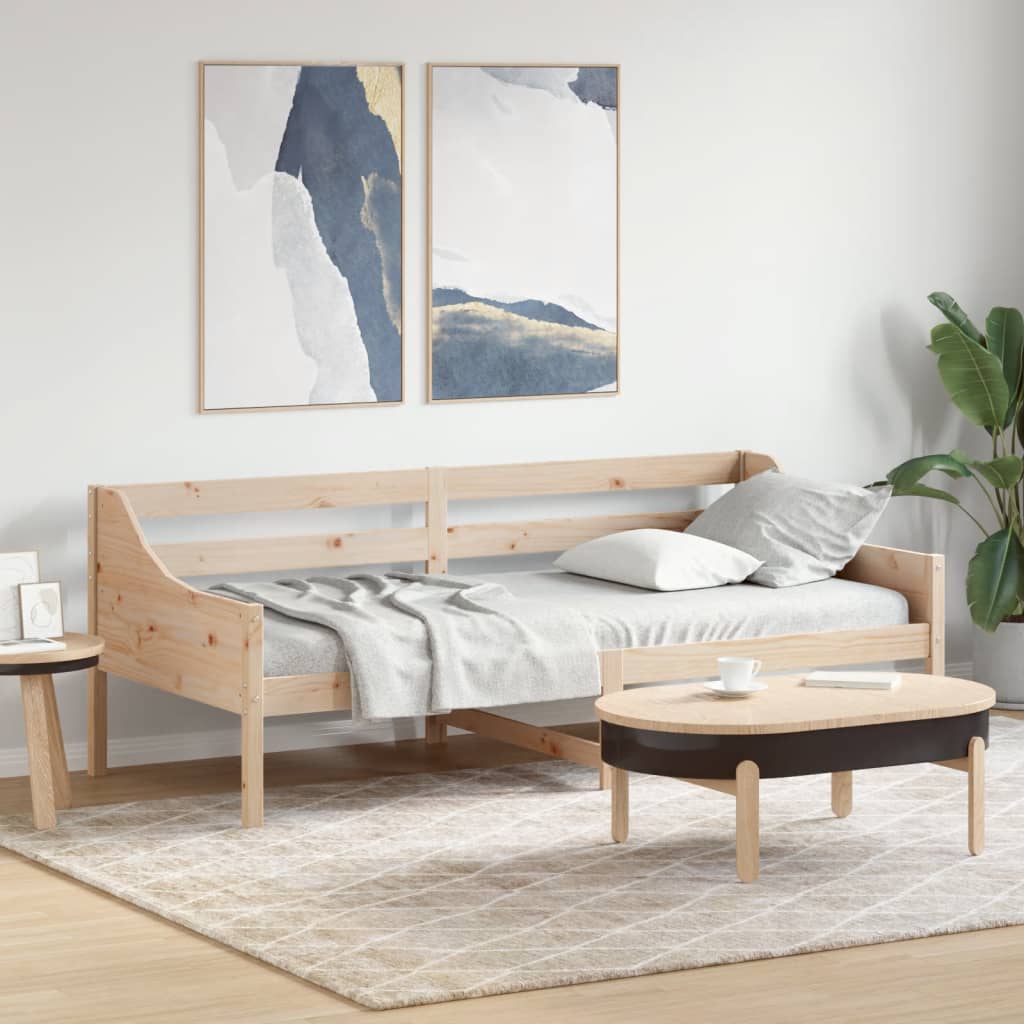 vidaXL Denná posteľ s matracom 90x200 cm masívna borovica