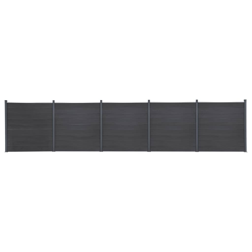 vidaXL Sada plotových panelov sivá 872x186 cm WPC