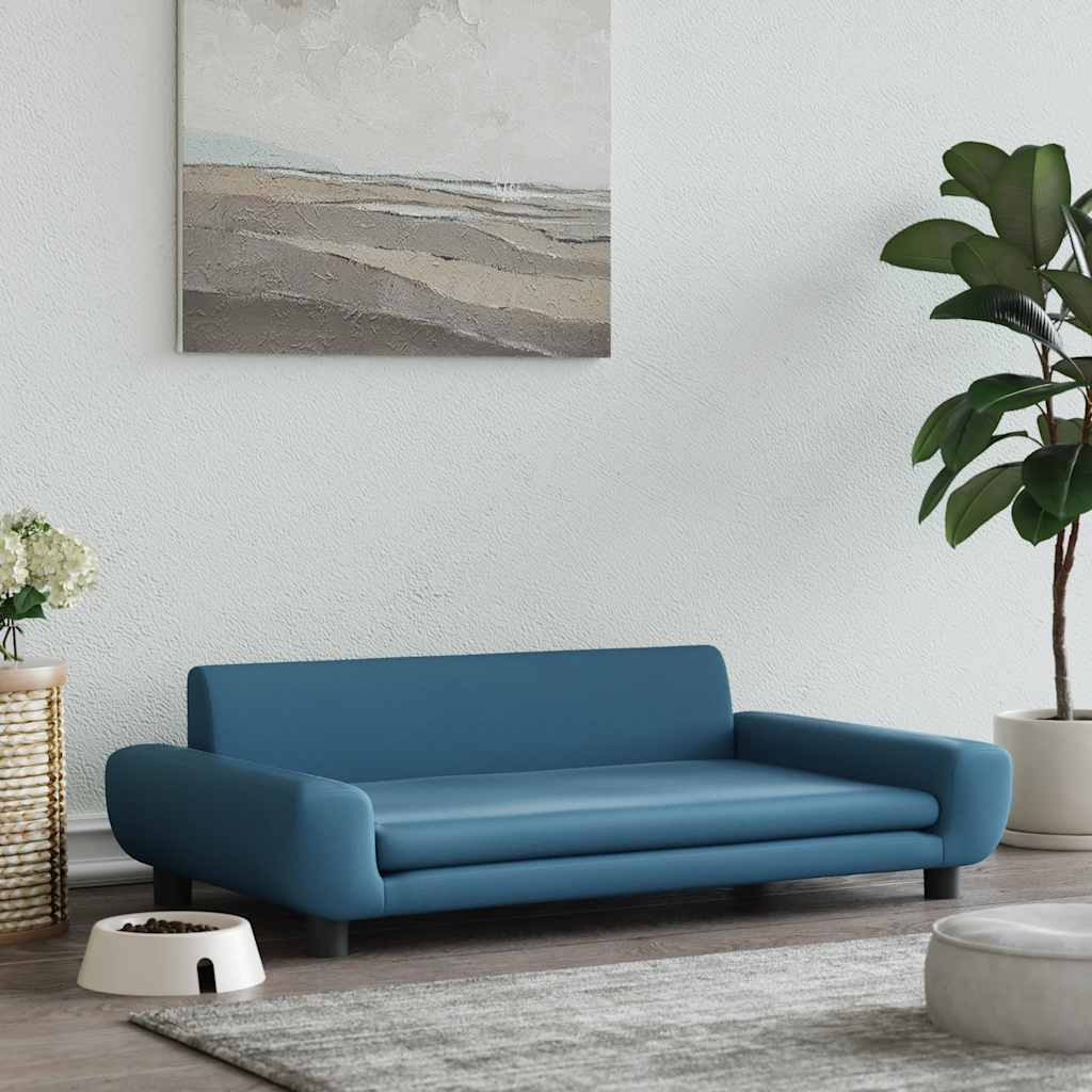 vidaXL Pelech pre psa modrý 100x54x33 cm zamat