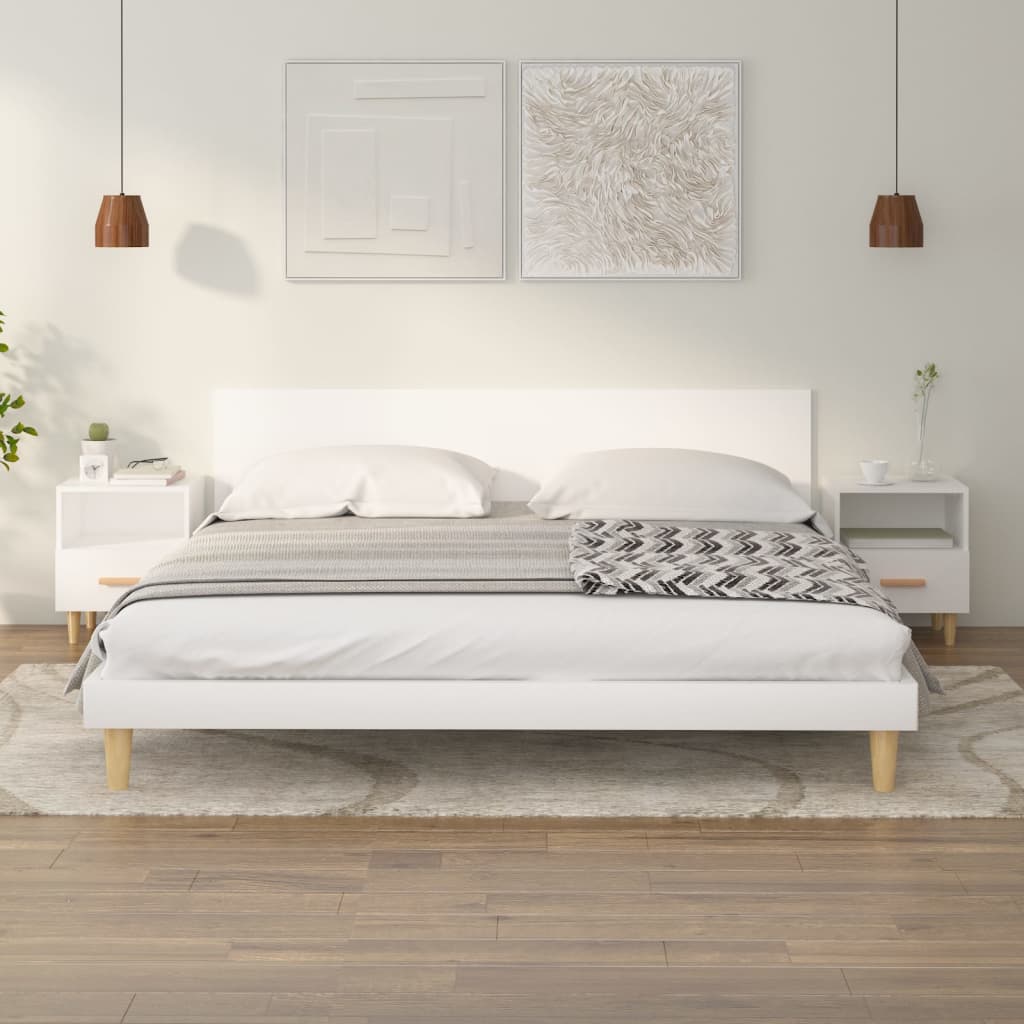 vidaXL Nočné stolíky 2 ks biele 40x35x47 cm