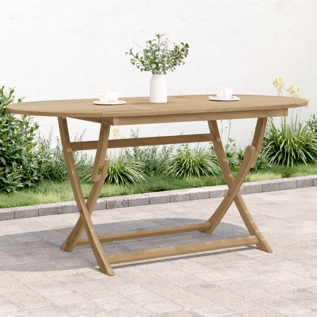 vidaXL Skladací záhradný stôl 160x85x75 cm akáciový masív