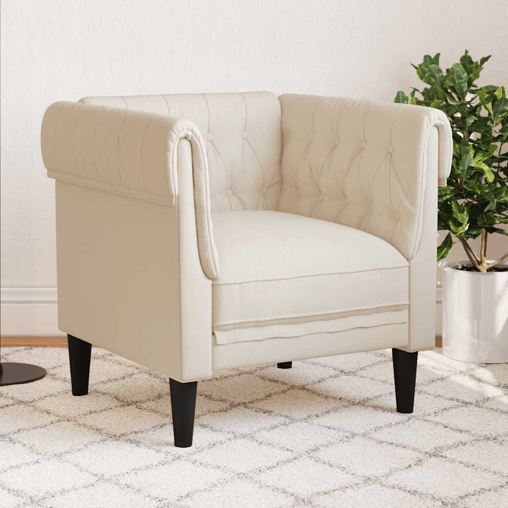 vidaXL Kreslo Chesterfield, ľan