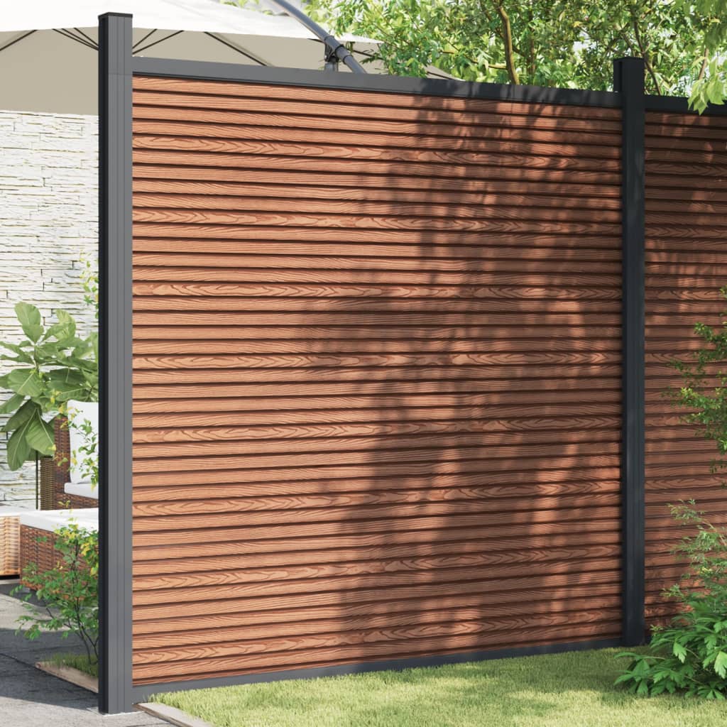 vidaXL Plotový panel, WPC, hnedý 180x186 cm